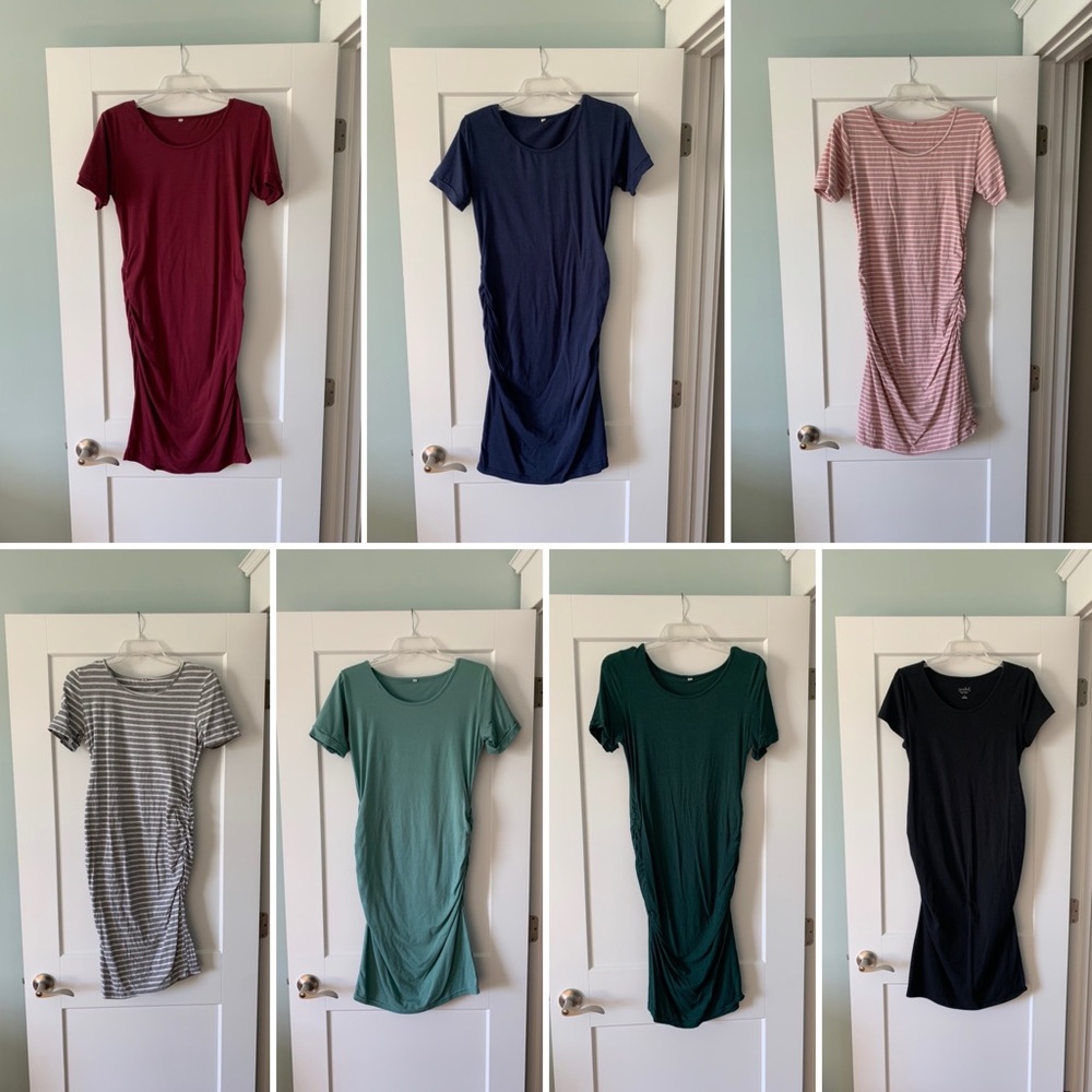 Lot of 7 maternity dresses